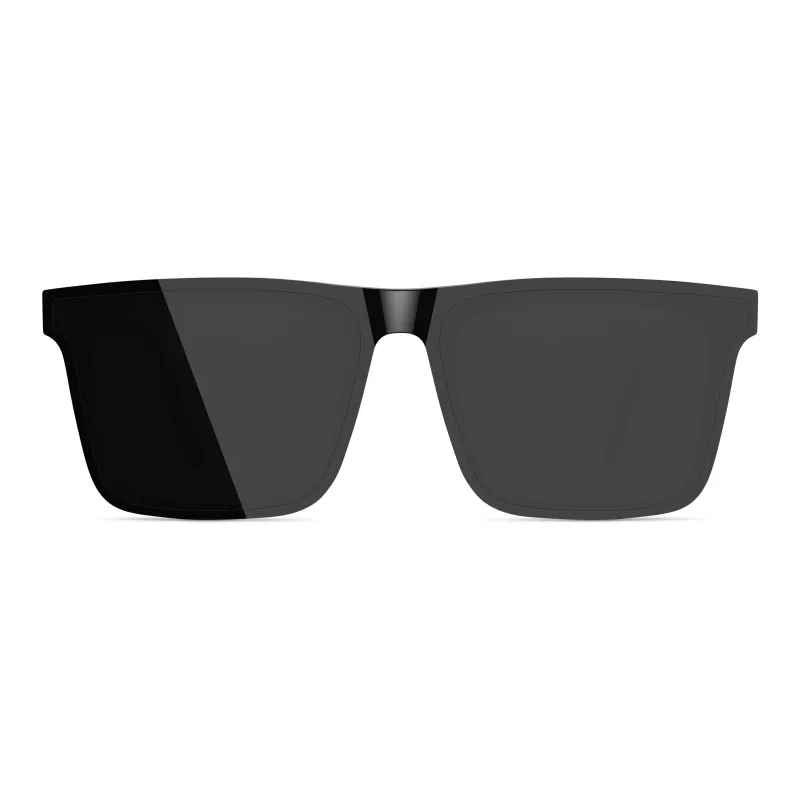 TXX Plate Frame Square Sunglasses Unisex Black-2