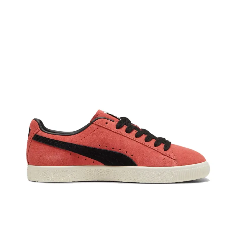 PUMA Clyde OG Anti Slip Wear Resistant Low Top Skateboard Shoes Unisex Red Black-1