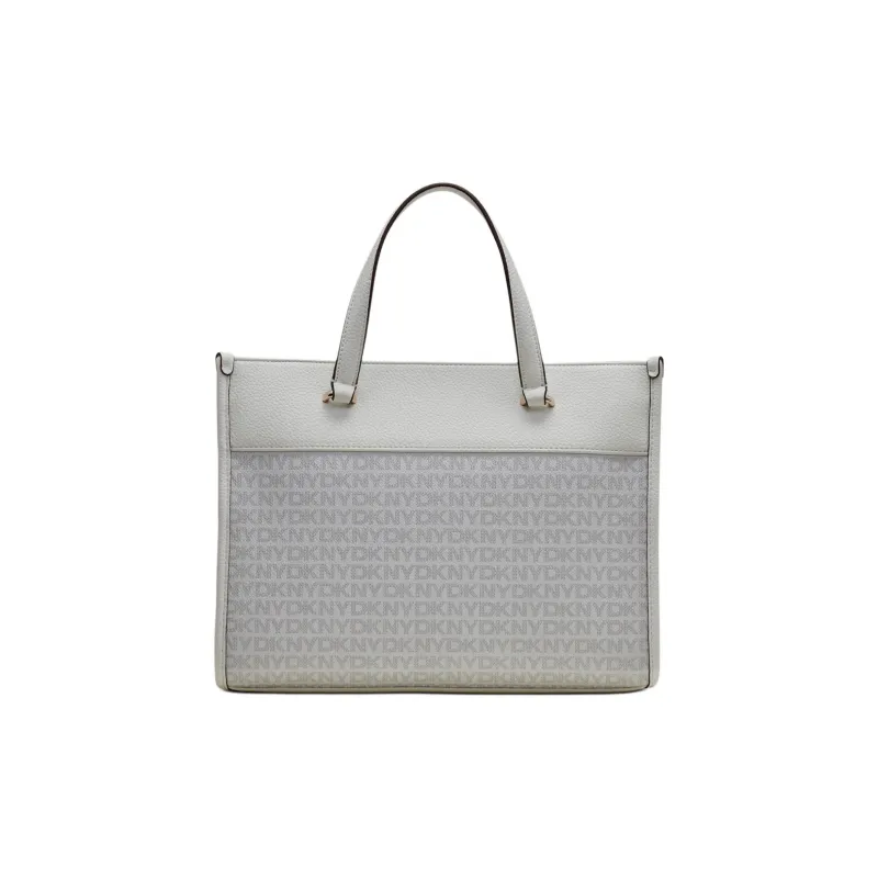 DKNY Imitation Leather Tote Bag Shopping Bag Crossbody Handbag Medium Size Women's White-2