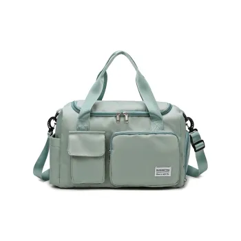 Bywhich Oxford One Shoulder Crossbody Gym Bag Travel Bag Large Size Unisex Mint Green/Black Blue/Pink