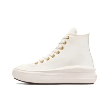 Chuck Taylor All Star Converse Move Platform High GS 'Tonal Canvas - Egret Metallic Light Gold'
