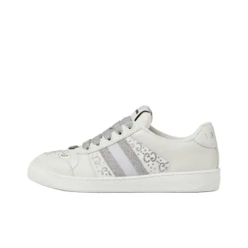 GUCCI Screener Low Top Skateboard Shoes Women's White