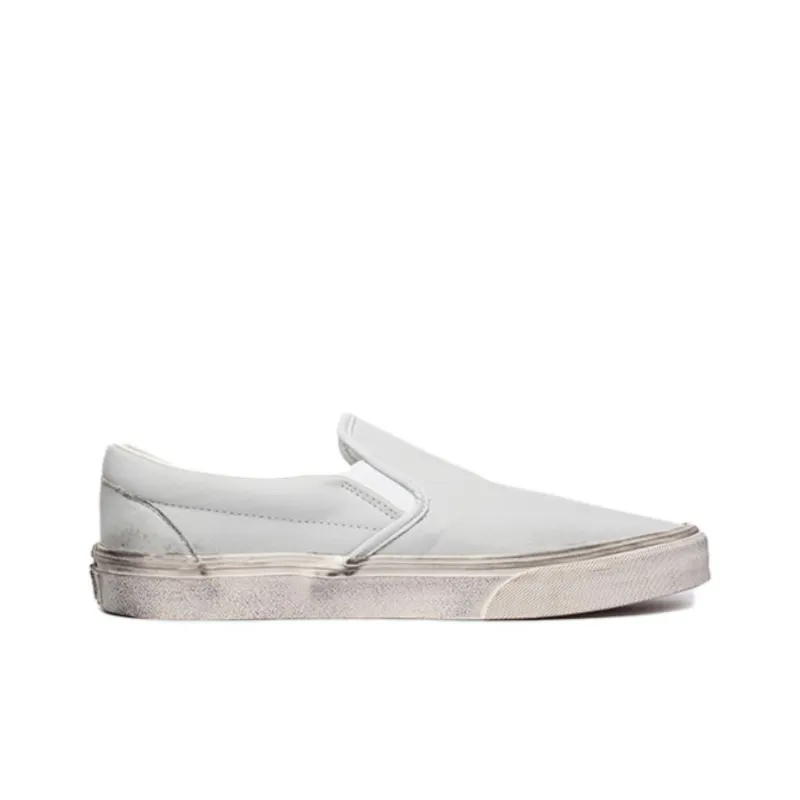Vans Slip on Anti Slip Wear Resistant Low Top Skateboard Shoes Women's Light Blue White-1