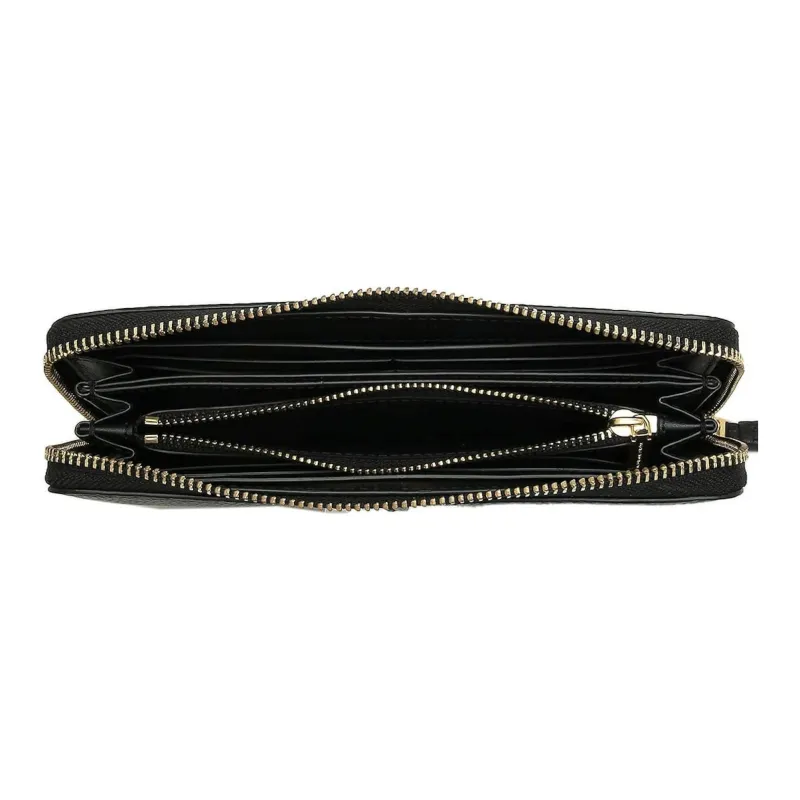 TORY BURCH Leather Card Holder Wallet Unisex Black-6