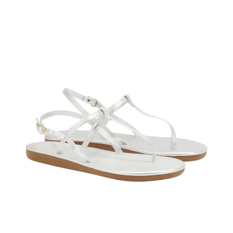 ANCIENT GREEK SANDALS Lito Strap Sandals Women's Silver-2