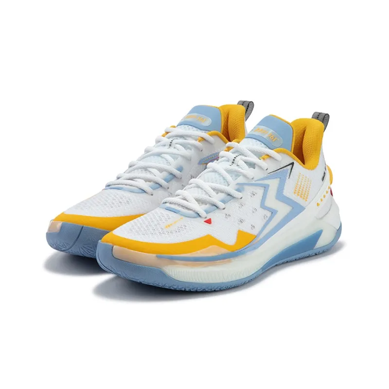 361° BIG3 5.0 Quick Denver Cushioning Anti Slip Wear Resistant Breathability Low Top Basketball Shoes Unisex Sky Blue-2