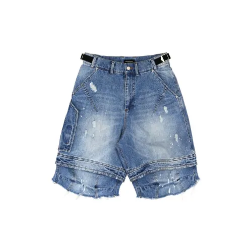 Far Archive Denim Shorts Men Blue