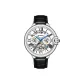 White Case White Dial Leather Strap