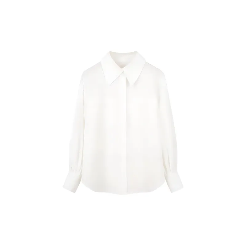 Migu Shirts Women's Star Pattern Shirt, White-1
