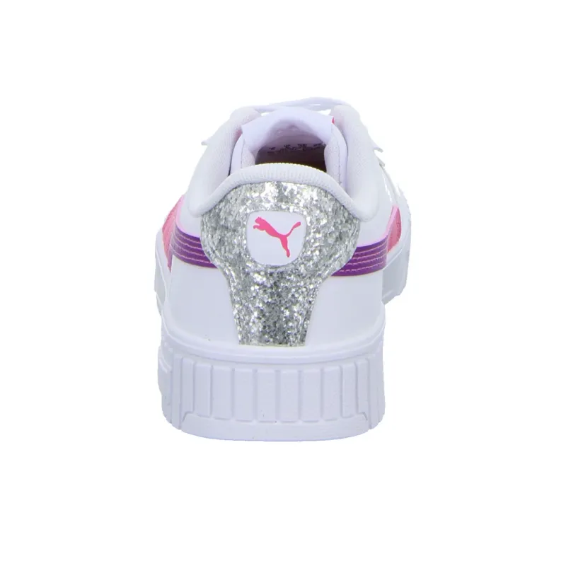 PUMA Carina 2.0 Anti Slip Wear Resistant Low Top Skateboard Shoes Women's White Pink-5