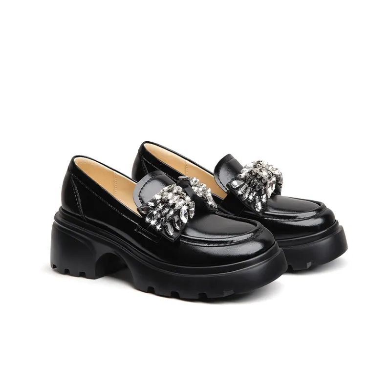 Lily Wei Loafers 6.5cm Women's Black-3