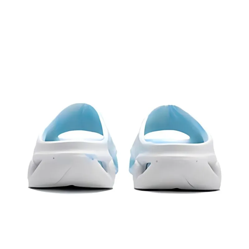 HEALTH Quiet Slip Resistant Slide Slippers Unisex White Blue-2