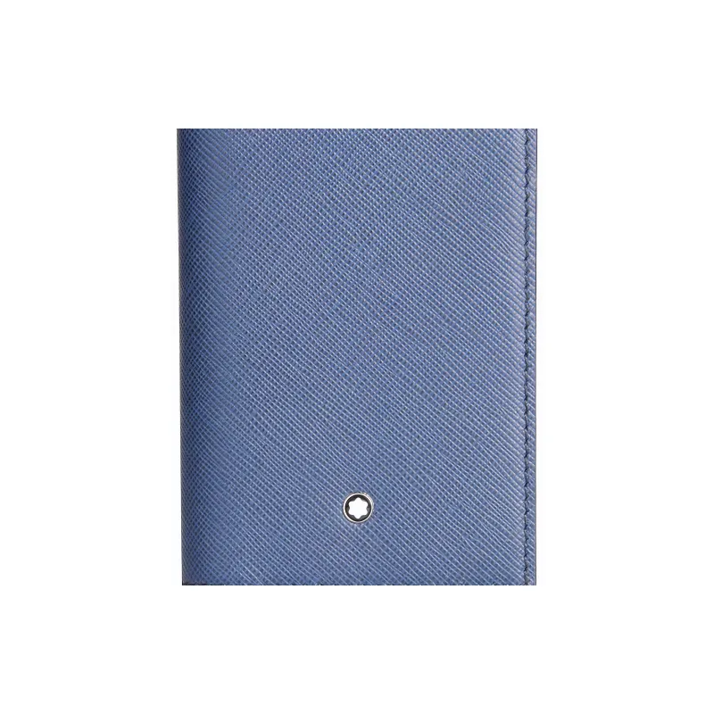 MONTBLANC MONTBLANC Leather Clutch Business Card Holder Card Holder Card Case Men's Blue-4