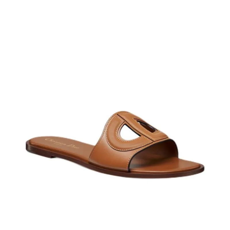 DIOR D Club Slide Slippers Women's Brown-2