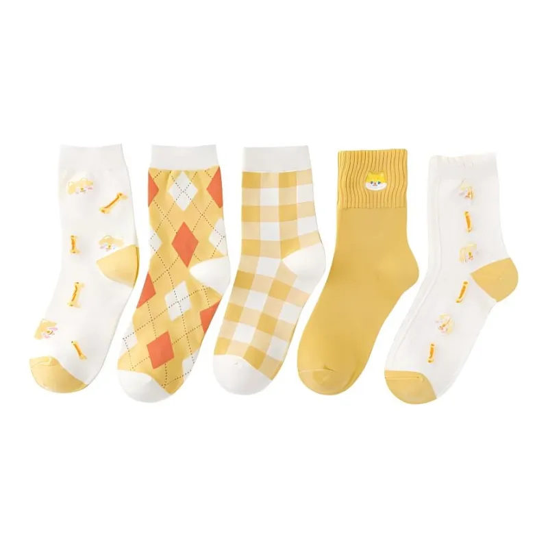 2323 Mid Calf Socks Women's 5 Pack-3