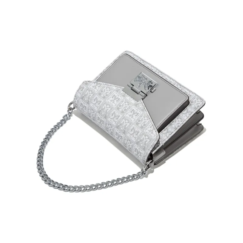 MISS GAIL Synthetic Leather Shoulder Bag, Crossbody Bag, Handbag Regular Women's Gray-4