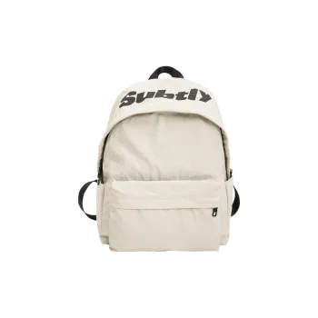 Huangmu Nylon Backpack Regular Unisex Black/White/Khaki/Green/Purple