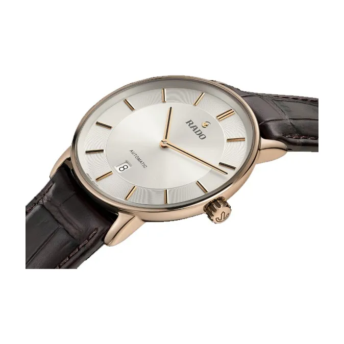 RADO Automatic Mechanical Movement Men's Watches Watch 41mm Silver Dial Ceramic Watch Case Leather Watch Bands-1