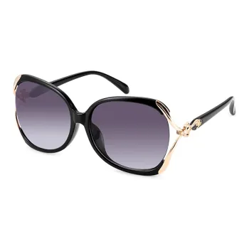 EQUIPMENTELEGANT PC Metal Irregular Shape Sunglasses Unisex Black Purple Tea Brown
