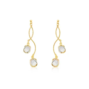 ZWU Alloy S925 Sterling Silver Stud Earrings Women's