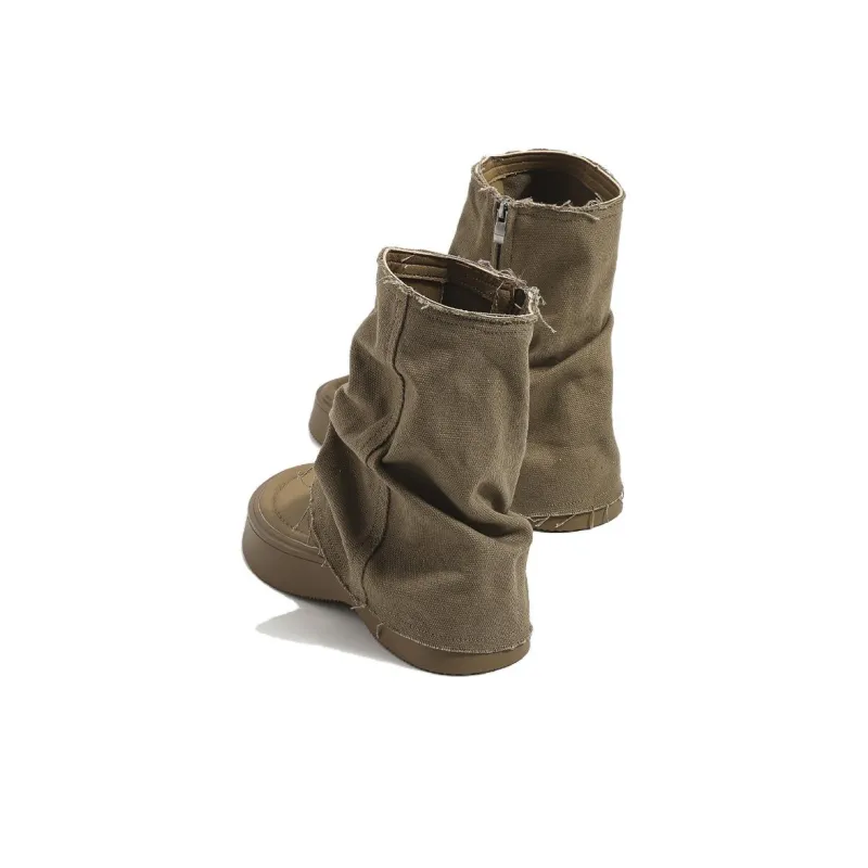 HUANQIU Beach Sandals Women's Khaki-4