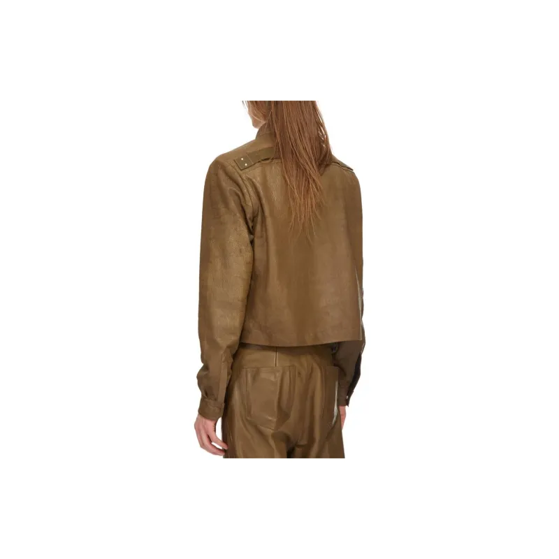 RICK OWENS Alice Strobe Cropped Shirt-1