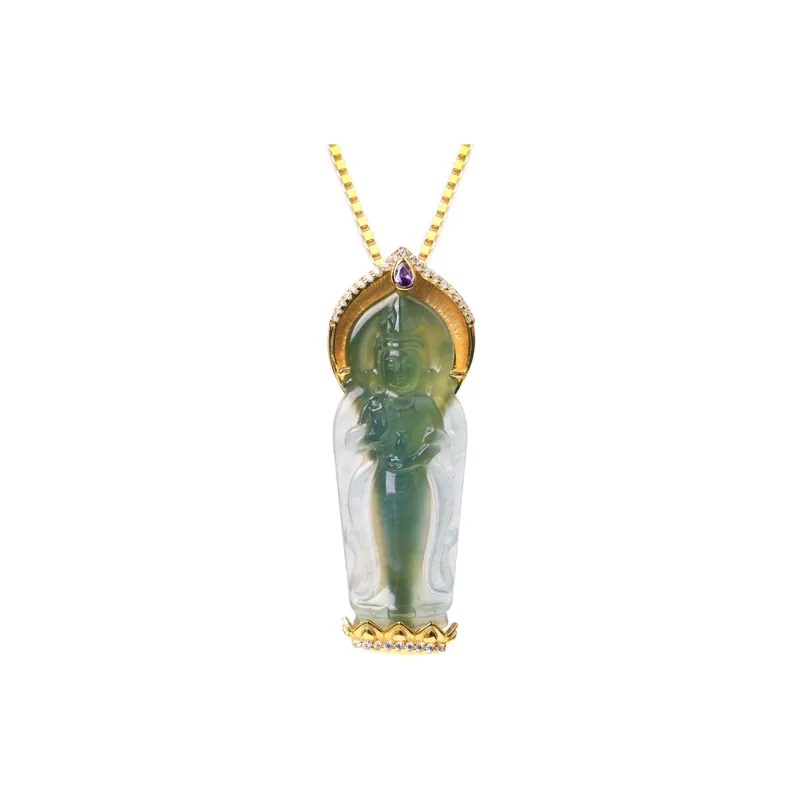 Clear Snow Ice Type Necklaces Unisex-0