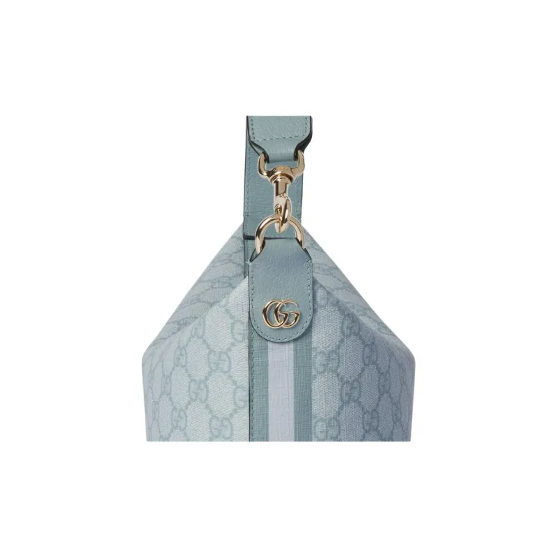 GUCCI Ophidia Supreme Canvas Handbag Extra Mini Women's Gray Blue-7