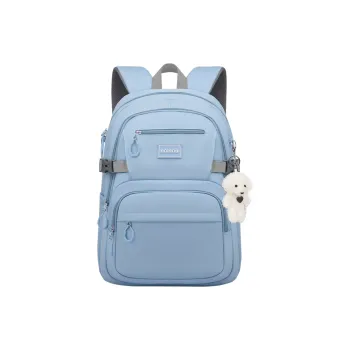 EDISON Polyester Oxford Backpack Regular Unisex Black/Sky Blue/Pink/Red