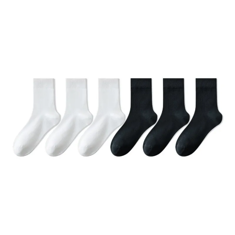 H YXIANG Mid Calf Socks Men's 6 Pack-5