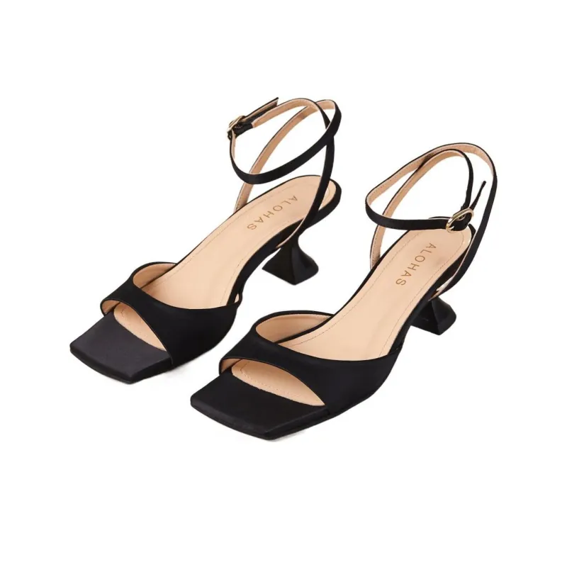 ALOHAS One Strap Sandals 4.5cm Women's Black-3