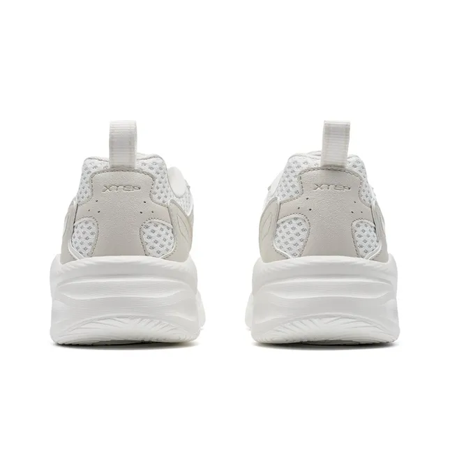 XTEP Lightweight Mid Top Casual Shoes Women's White Sand Gray/Sail White-3