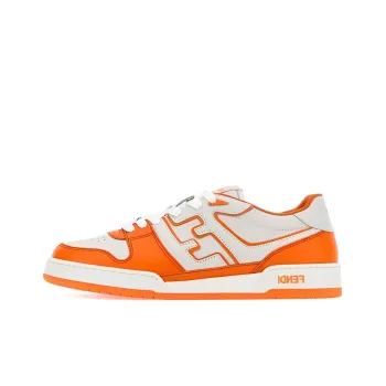 FENDI Round Toe Low Top Panelled Sneakers