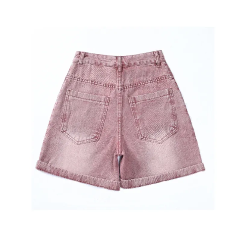 KEAB Denim Shorts Women's Washable Red-1
