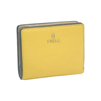 Furla Grain Calfskin Wallet Trumpets Women's Yellow