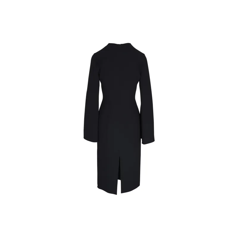 MICHAEL KORS Stretch Wool Split-Sleeve Sheath Dress-1