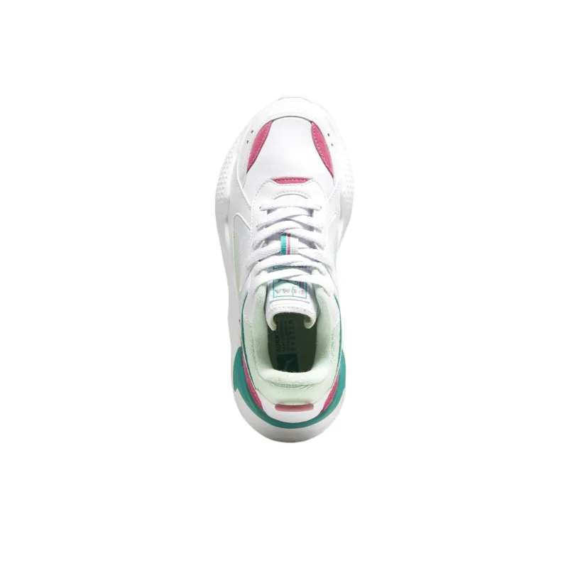 PUMA RS X Retro Resort Cushioning, Slip Resistant, And Abrasion Resistant Low Top Casual Shoes Women's White Pink Green-3