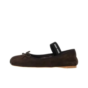 MIU MIU Flat Casual Single Shoes Women's Brown