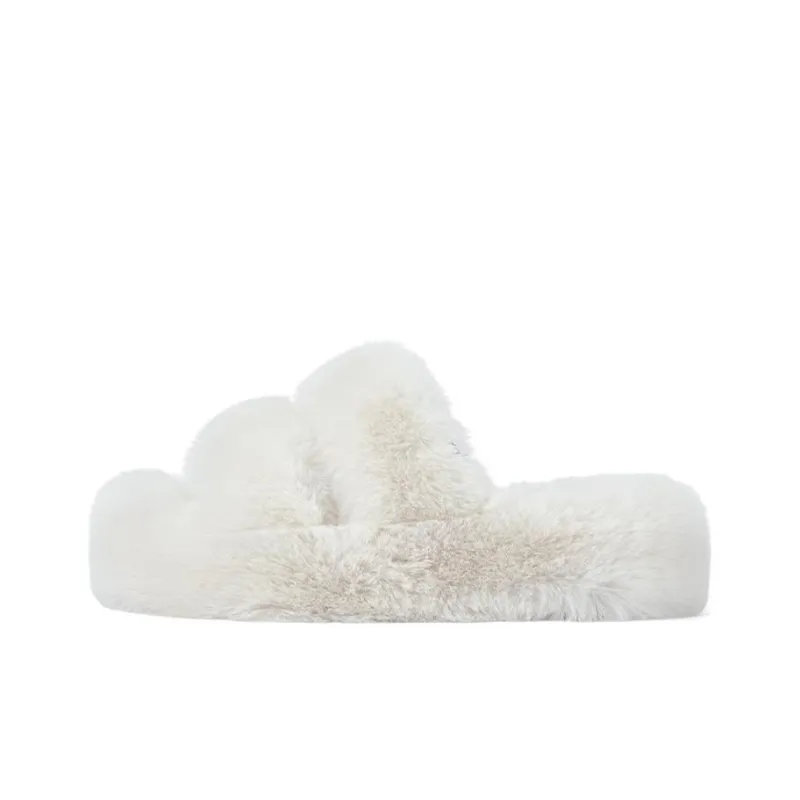 DAPHNE Slide Slippers Women's Apricot/White/Gray-7