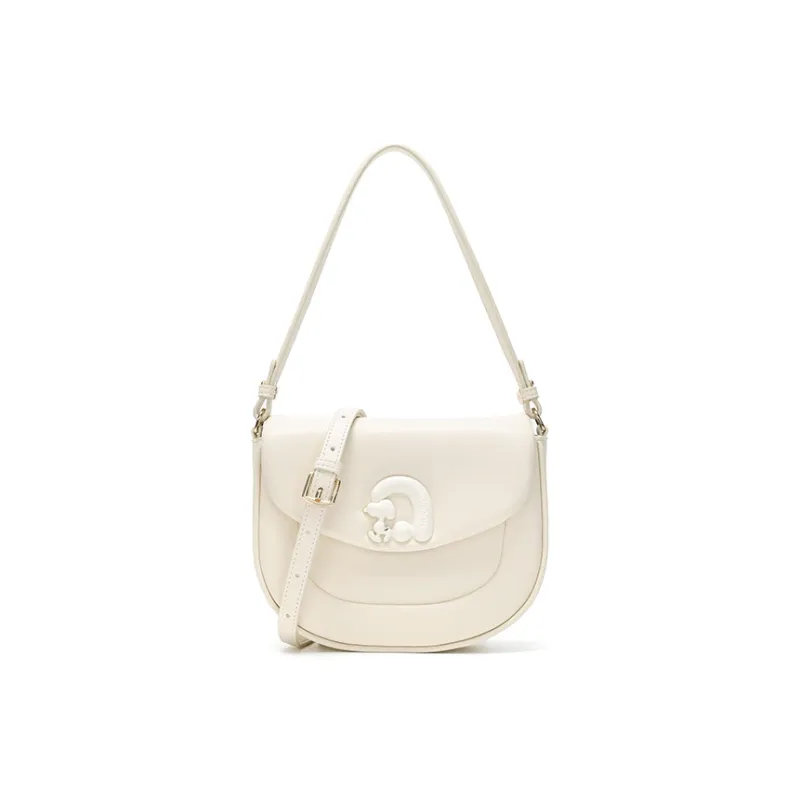 SNOOPY Pu Shoulder Bag Crossbody Bag Regular Women's Ecru-0