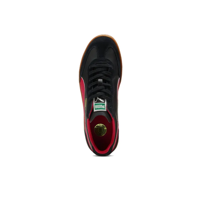 PUMA Liga Anti Slip Wear Resistant Low Top Casual Shoes Unisex Black Red-3