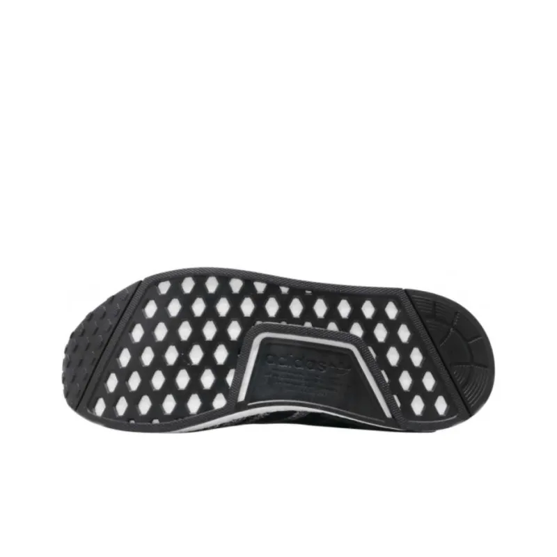 Adidas Originals NMD_R1 Cushioned Slip-Resistant Low-Top Running Shoes Unisex Black-4