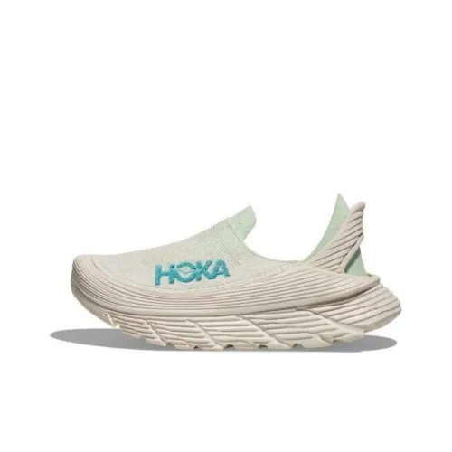 HOKA ONE ONE Restore Hiking / Trekking Shoes Unisex Low-Top Frost White/Sky Blue