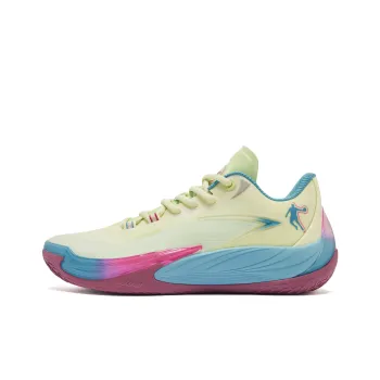 QIAODAN Poisonous Fangs 3.0 Basketball Shoes Men Low Top Spirulina Island Blue