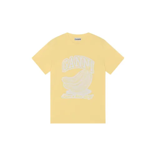 GANNI T-Shirts Women's Lemon Hard Candy Color