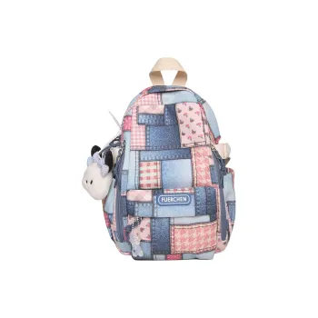 Huangmu Nylon Backpack Regular Unisex Pink/Blue/Brown