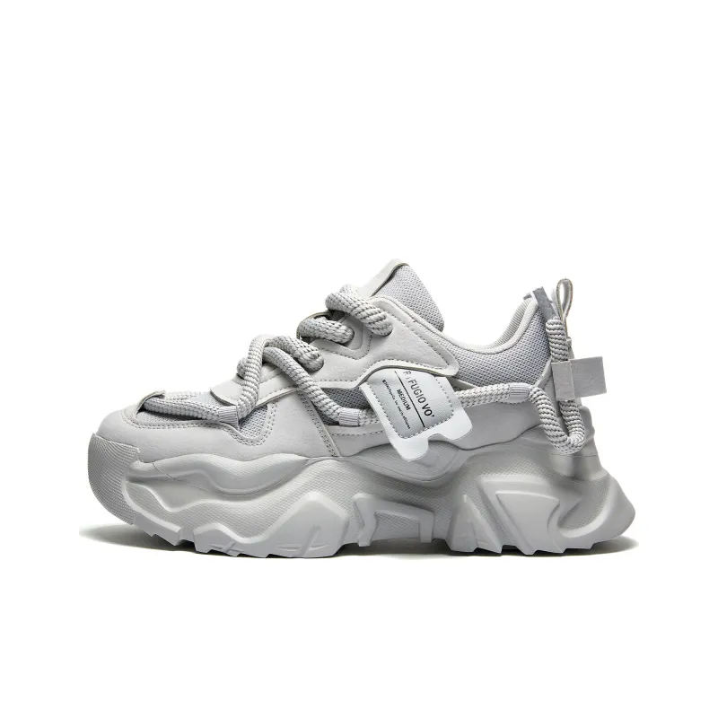 RIFUGIO VO' Shock Absorbers With Slip Resistant And Abrasion Resistant Properties Low Top Chunky Sneakers Unisex-6