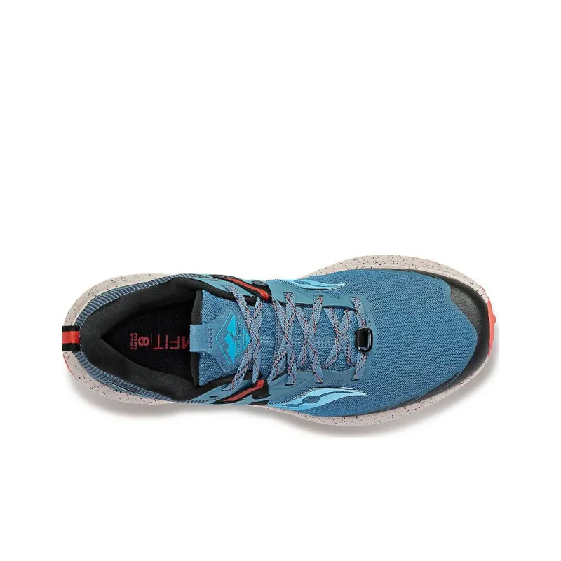 Saucony Ride 15 Anti Slip Wear Resistant Low Top Running Shoes Women's Blue Black-2