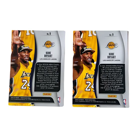 PANINI 19 20 Lakers Kobe Prizm Finals Special Card 2 Piece Combination Player Card Product Access Sports Cards 2 Pcs-1