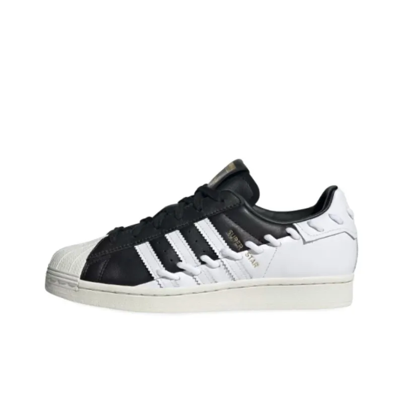 Adidas Originals Superstar 'Stitched Black White' Women's-0